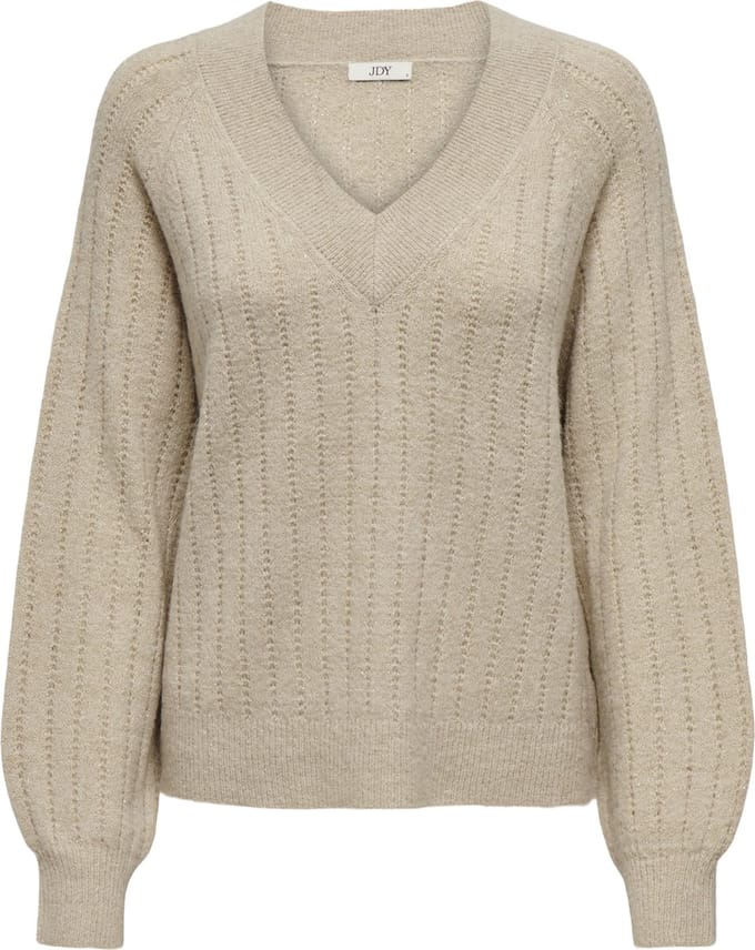 JDY - JDYASPEN LIFE L/S LUREX V-NECK PULL KNT - Dames - Gebreide truien