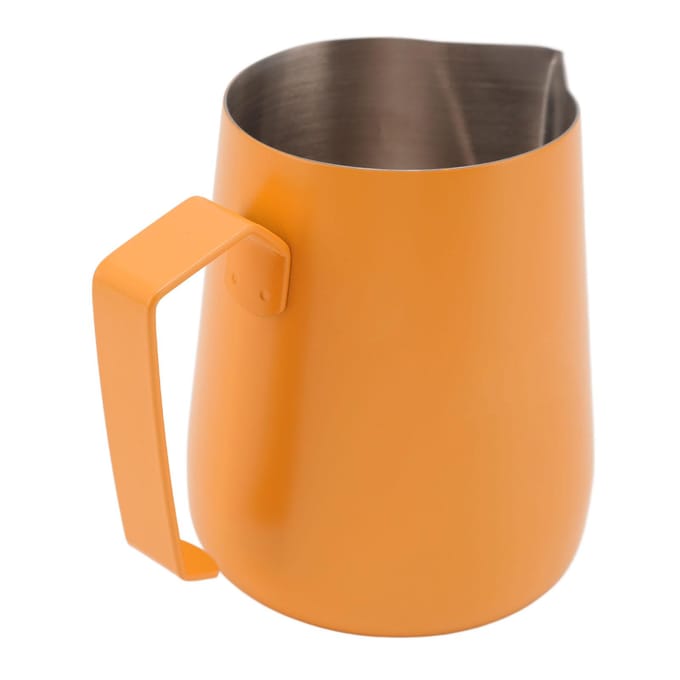 Pichet à lait 450 ml en acier inoxydable 304 pichet à vapeur pichet mousseur à lait pour café orange