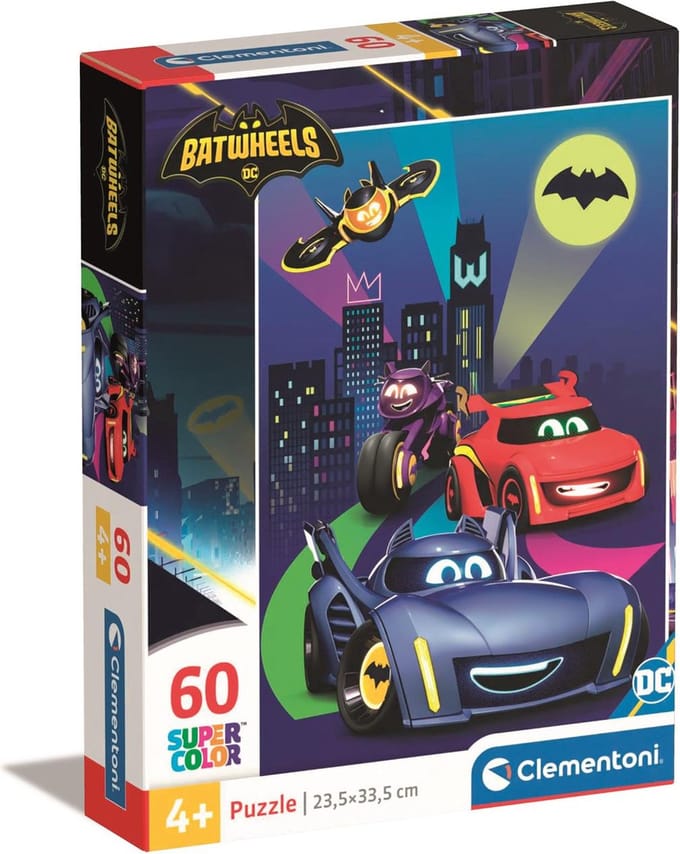 Clementoni - Puzzel - 60 Stukjes - Batwheels - Kinderpuzzle vanaf 4 jaar