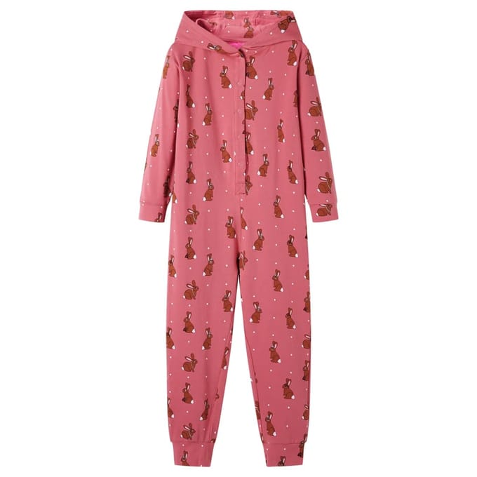 vidaXL - Kinderonesie - met - capuchon - 104 - oudroze