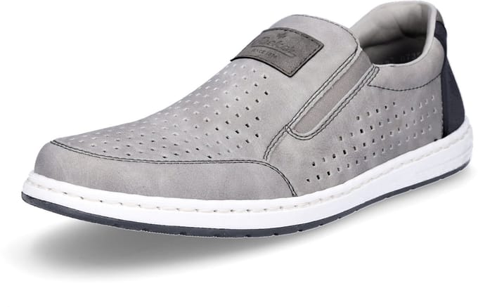 Rieker herenschoen slip-on grijs