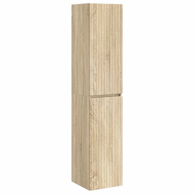 vidaXL - Wandgemonteerde - Badkamerkast - Sonoma - Eiken - 33 - x - 34,5 - x - 160 - cm