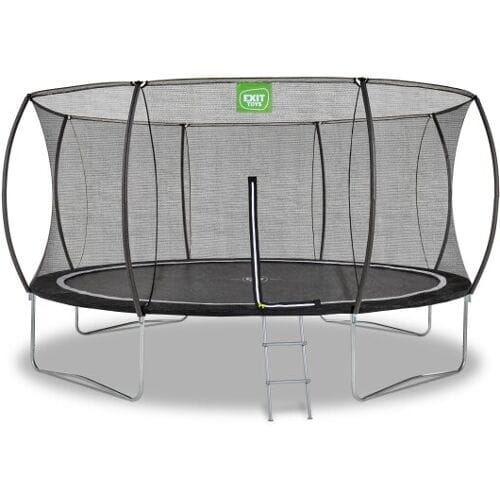 EXIT Black Edition Trampoline ø427cm - Op Poten - Rond - Trampoline Buiten - Voor Kinderen - Zwart