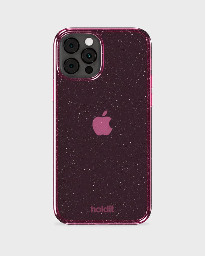 Holdit Glitter Case geschikt voor Apple iPhone 12 (Pro) - Roze