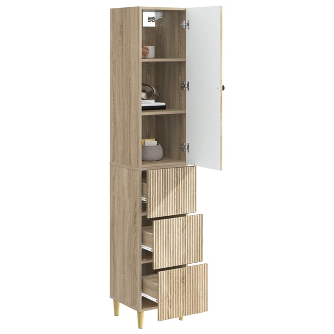 vidaXL - Kast - Set - 2 - st - Bewerkt - hout