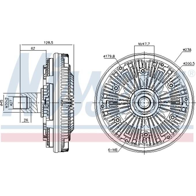 Koppeling, radiatorventilator NISSENS 86144