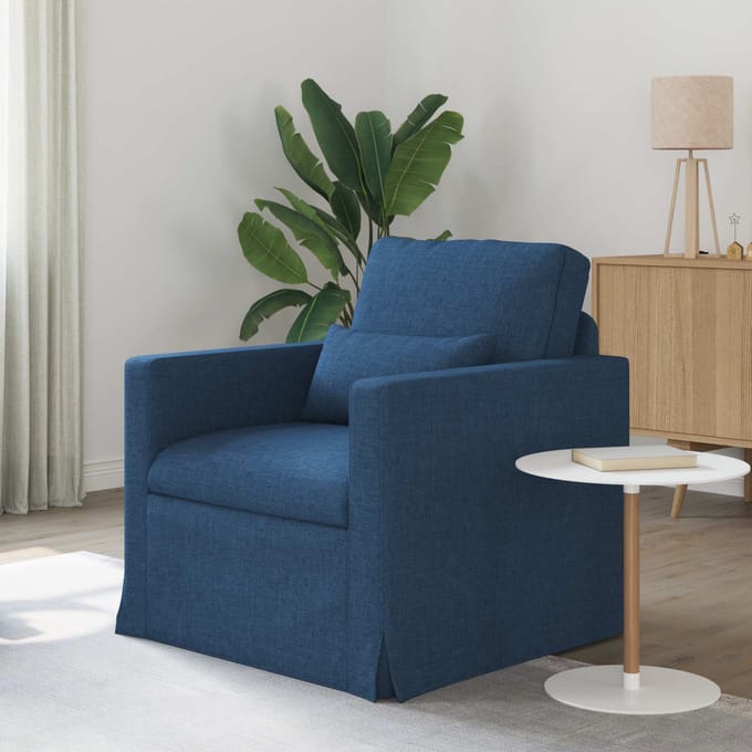 vidaXL - Bank - Blauw - 78 - x - 77 - x - 80 - cm - Stof