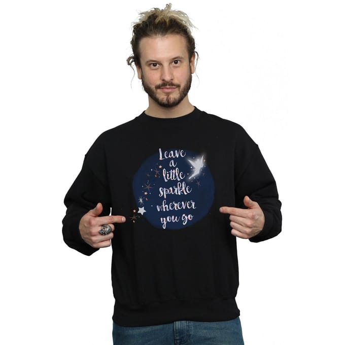 Disney Heren Tinker Bell A Little Sparkle Sweatshirt (Zwart)