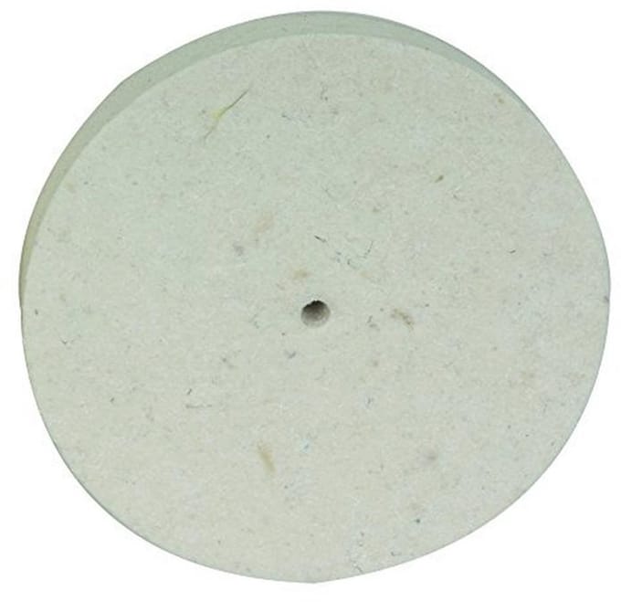 Polijstschijf van vilt Ø100 x 15 mm voor metaalbewerking