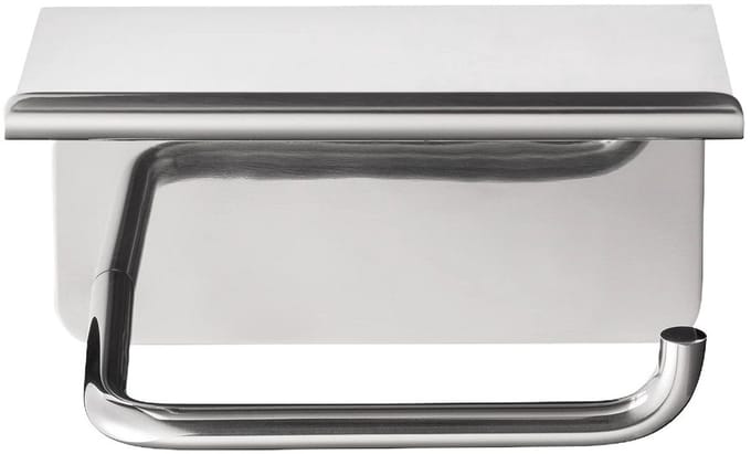 Modo Toiletrolhouder Met Plateau Polished | Grijs | Staal