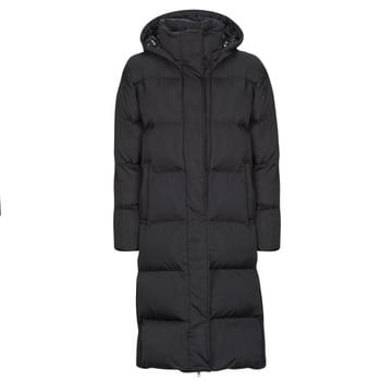 Superdry Longline Hooded Puffer Coat Dames Jas - Black - Maat L
