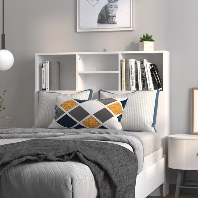 vidaXL - Hoofdbordkast - 100x19x103,5 - cm - wit