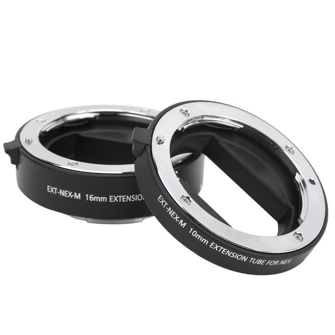Mcoplus 10mm 16mm Macro Autofocus Close-up Adapterring voor Sony FEE Mount Camera Zwart black