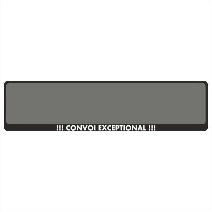 Kentekenplaathouder - Auto - Met Tekst - Convoi exceptional - Voor Kentekenplaat 520x110mm