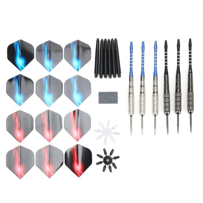 Ensemble de 6 fléchettes de sécurité à pointe dure en alliage d'aluminium, fléchettes de compétition, équipements de sport black