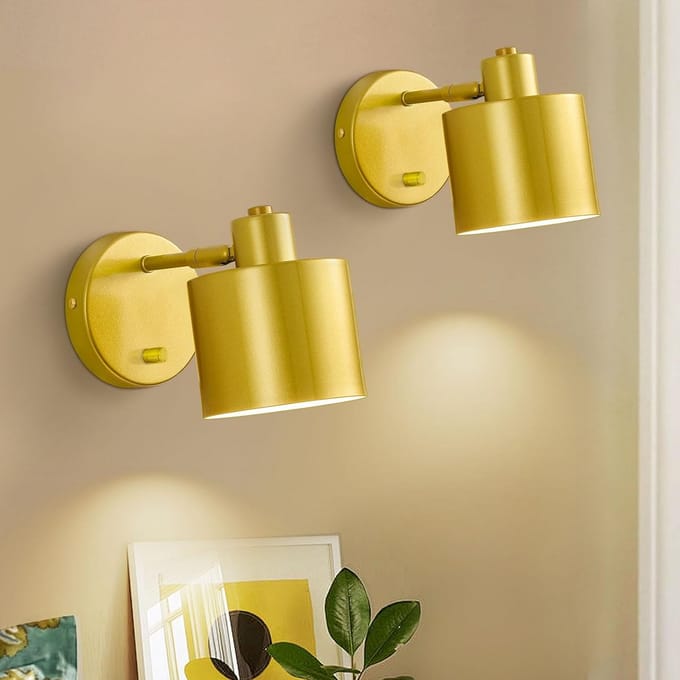 Dimbare Binnen Wandlamp Goud Draaibaar E27 Industriële Stijl