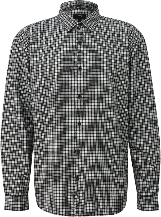QS - male - Regular fit: geruit overhemd van katoenflanel