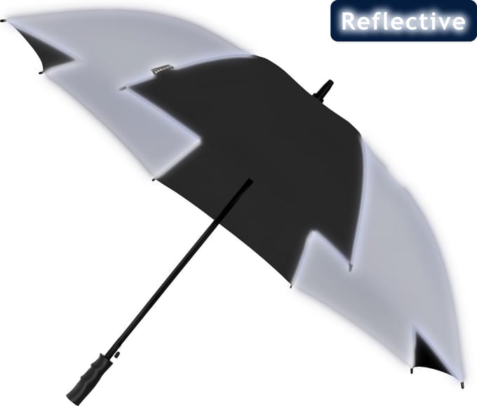 Falcone - Reflecterende Paraplu - Ø 120 cm - Golfparaplu - Automaat - Windproof - Zwart/Zilver