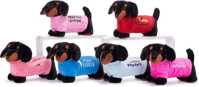 Ralph - Pluche Teckel Knuffel in Sweater - 35cm