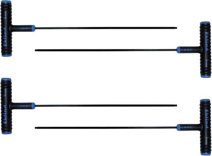 T-greep Inbussleutel met Zeskantkop - 3 mm Balhoofd