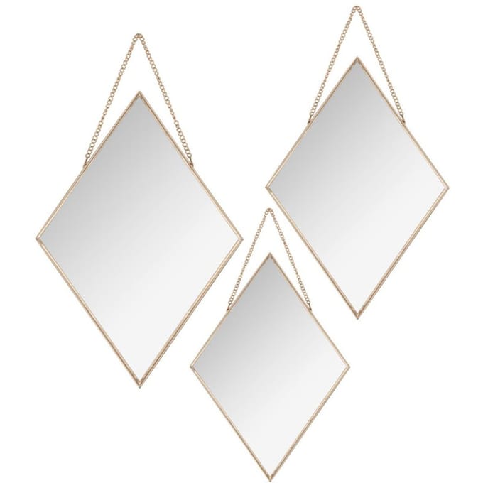 Eazy Living Set van 3 Wandspiegels Mylia Goud