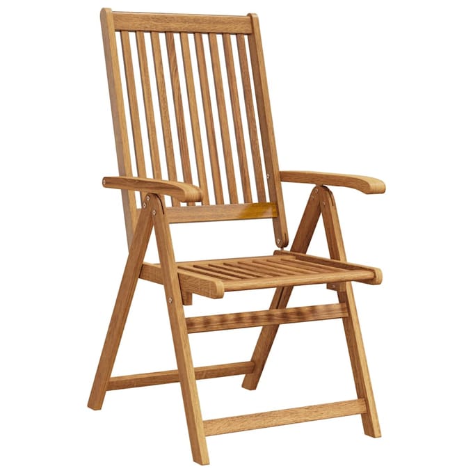 vidaXL - Inklapbare - stoelen - 2 - st - massief - acaciahout