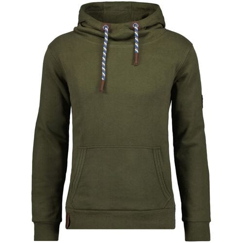 Ragman Trui Drawstring Hoodie Sweat Donker Groen / male
