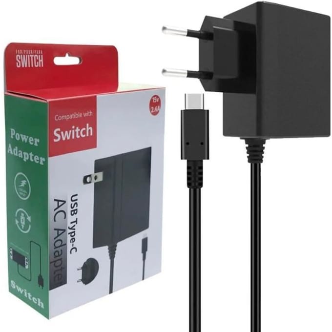 PRISE UE - Chargeur pour Nintendo Switch, 15V, 2,6 a, Adaptateur de câble, Charge rapide, Pour Switch Lite, S