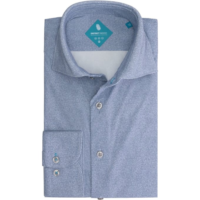 District Indigo Overhemd Performance Light Blue   39