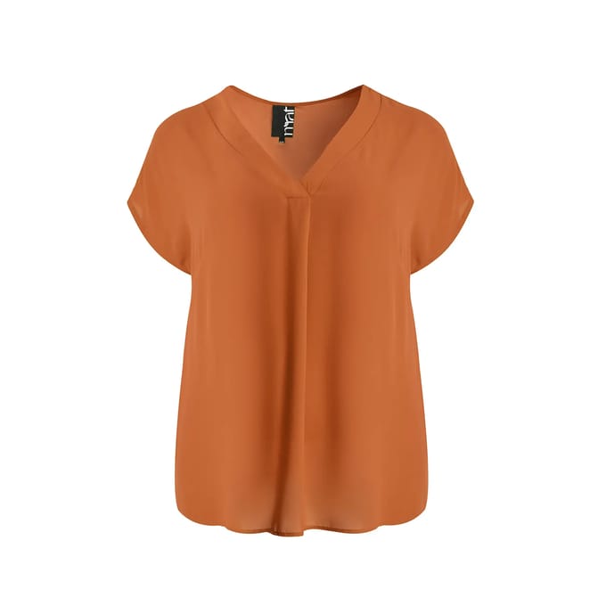 Top met V-hals draping dames Mat Fashion