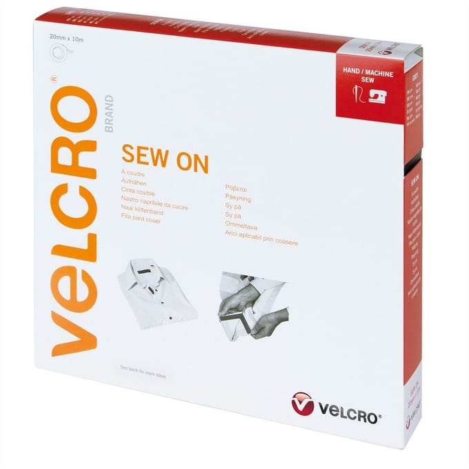 VELCRO® Velcro VEL-EC60281, Grau, 20 mm, 10 m, 1 Stück(e), Box Klittenband Grijs 1 stuk(s)