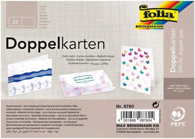 25x Dubbele Briefkaarten Wit DIN A6 - Perfect voor Uitnodigingen en Zelf Maken