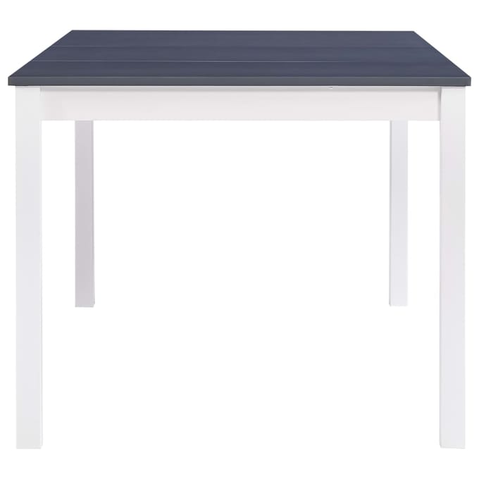 vidaXL - Eettafel - 180x90x73 - cm - grenenhout - wit - en - grijs