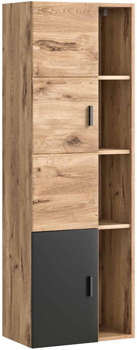 Grado midi kast Nox Eiken NB grijs mat MDF TZ - 35x44x144cm
