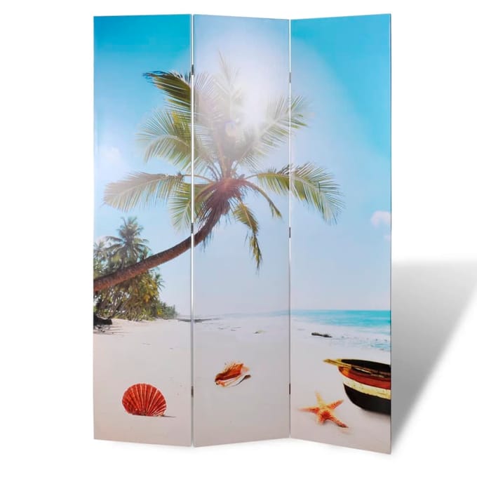 vidaXL - Kamerscherm - inklapbaar - strand - 120x170 - cm