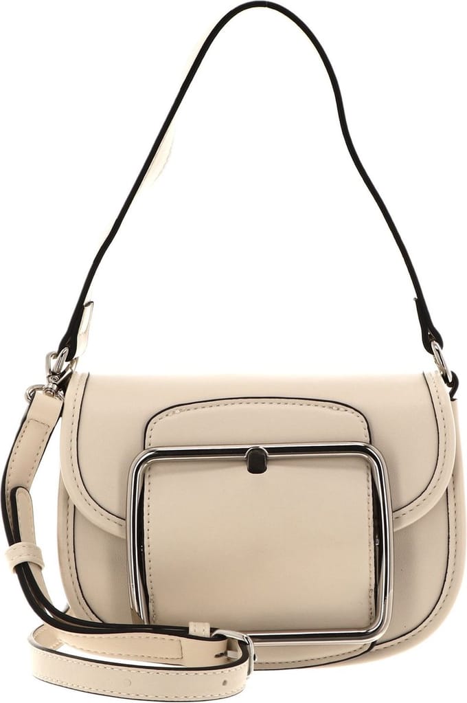 SEIDENFELT MANUFAKTUR Schoudertas Grurup Saddle Bag Cool Beige Crème