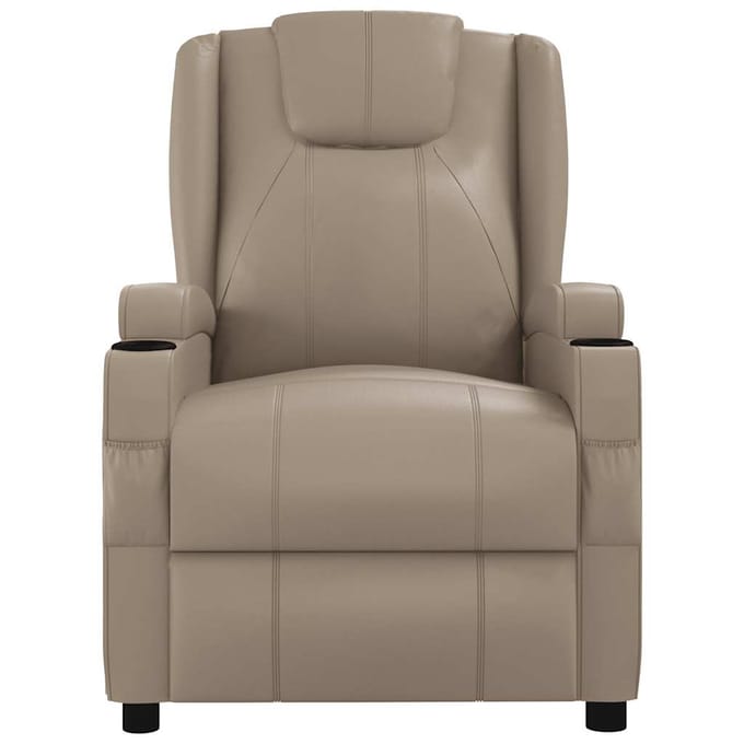 vidaXL - Fauteuil - verstelbaar - kunstleer - cappuccinokleurig