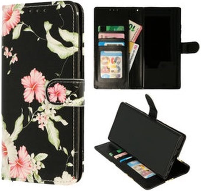 Cityhoesje - Bookcase - iPhone 12 Pro Max - incl. Pasjeshouder Hibiscus