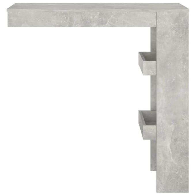 vidaXL - Bartafel - wandgemonteerd - 102x45x103,5 - cm - bewerkt - hout - grijs