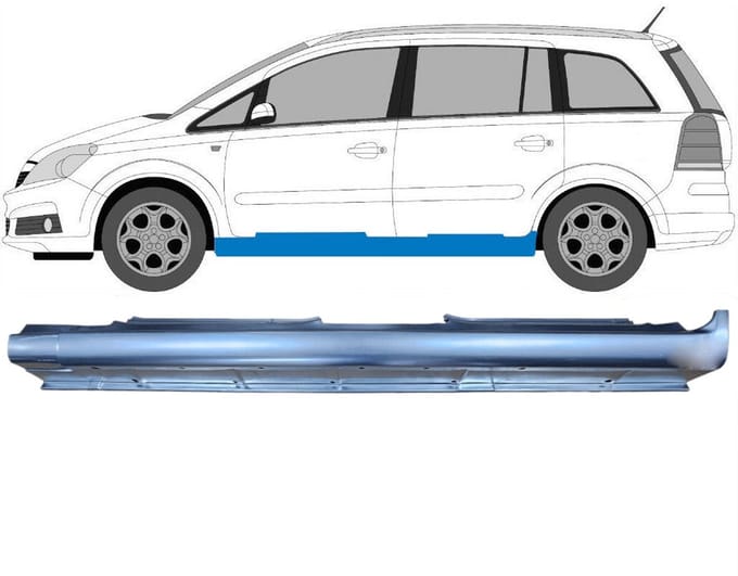 Volledige dorpel voor Opel Zafira B 2005-2012 / Links