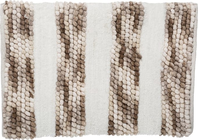5Five Elegante badmat super zacht - Gestreept - Taupe - 50 X 75 cm - Extra dik