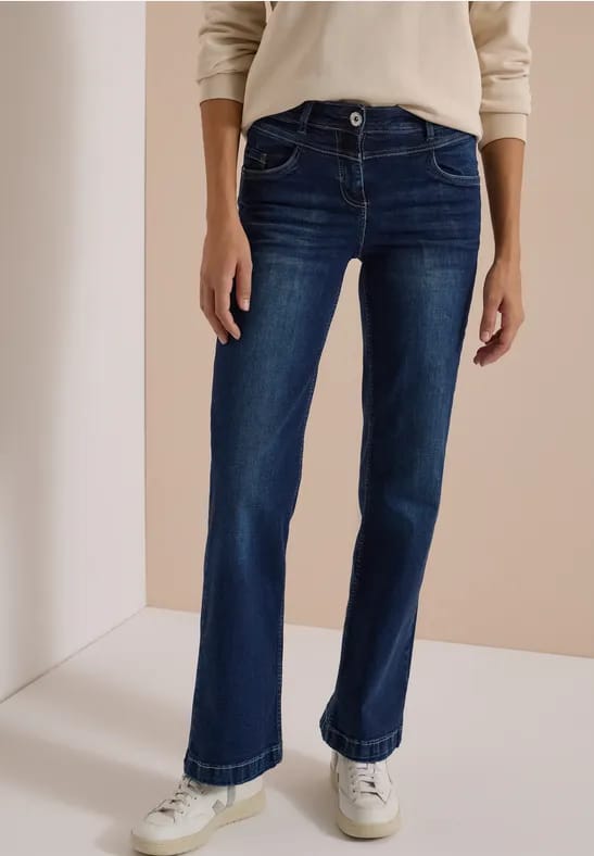 High Waist Wide Leg Jeans – Slim Fit