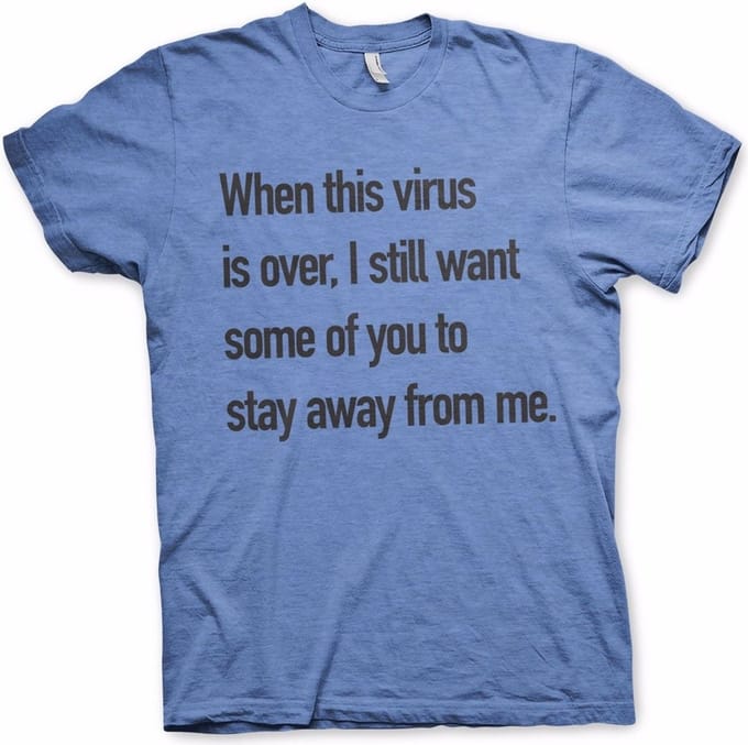 Hybris Stay Away From Me T-shirt, grijsblauw