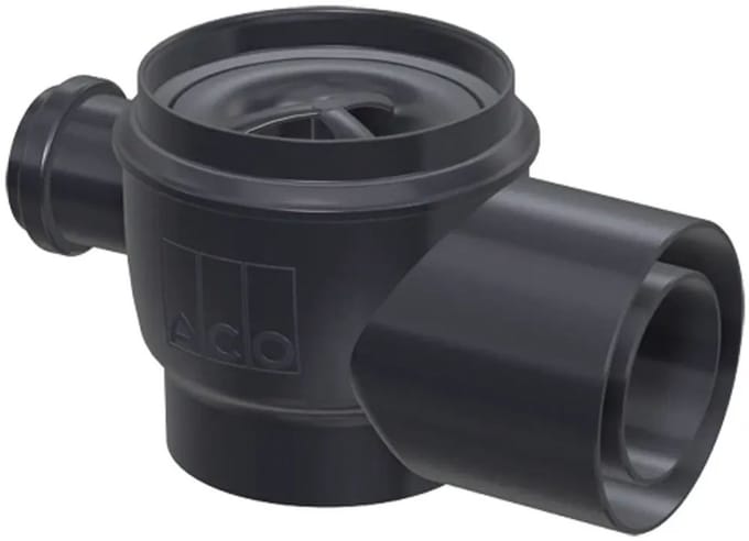 ACO Easy-Flow bodemafvoer DN70/100/1,5Grad/1,6l/s/ Kst houder./ WS50 zij-inlaat DN50, 2700.00.00