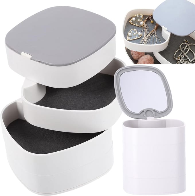 Cosmetica- en Sieradenorganizer met Spiegel – 4 Niveaus