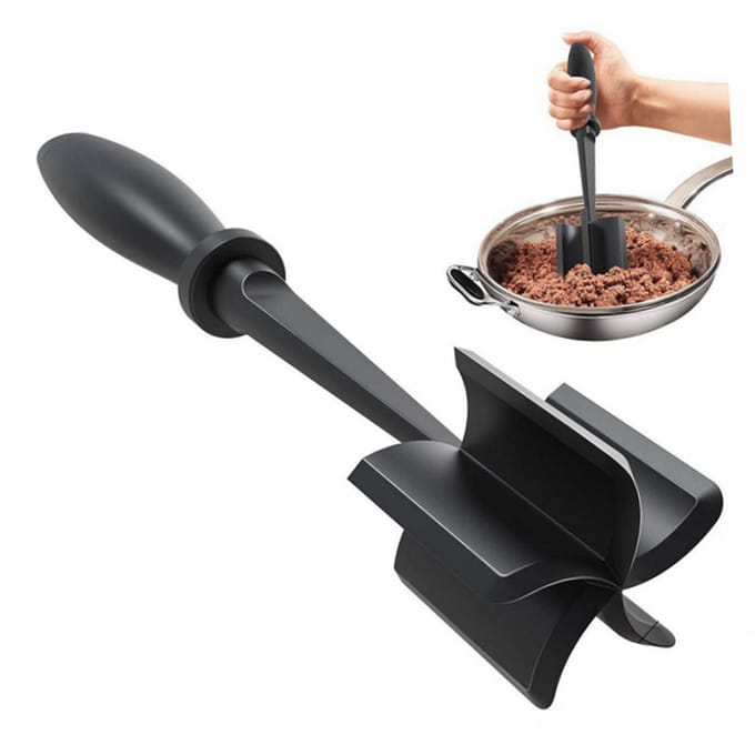 Vleesmolen Veelzijdig Efficiënt 5 Gebogen Mes Aardappelsalade Hamburger Vlees Rundvlees Mixer Hakgereedschap gray