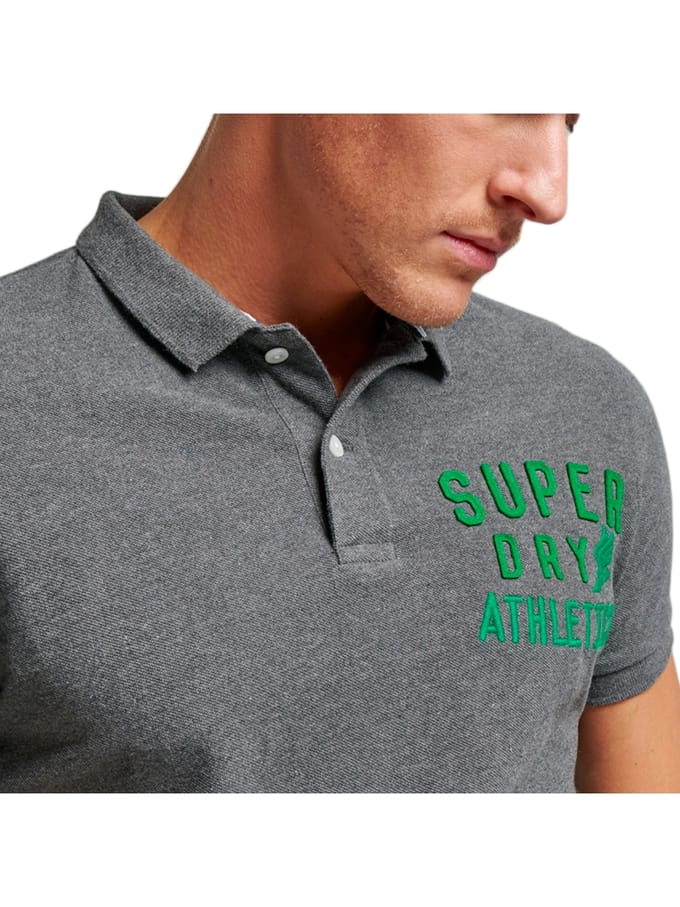 Superdry Vintage Superstate Korte Mouw Poloshirt Grijs S Man
