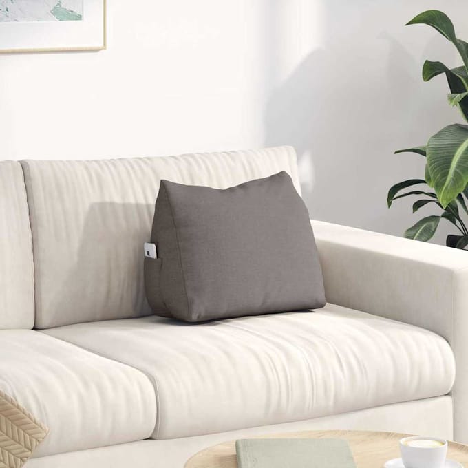 vidaXL Rugkussen Taupe 45 x 20 x 35 cm Stof