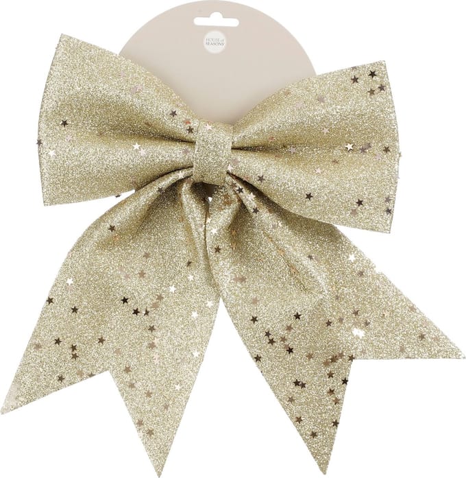 kerst-kerstversiering-Strik champagne - l24xh28cm