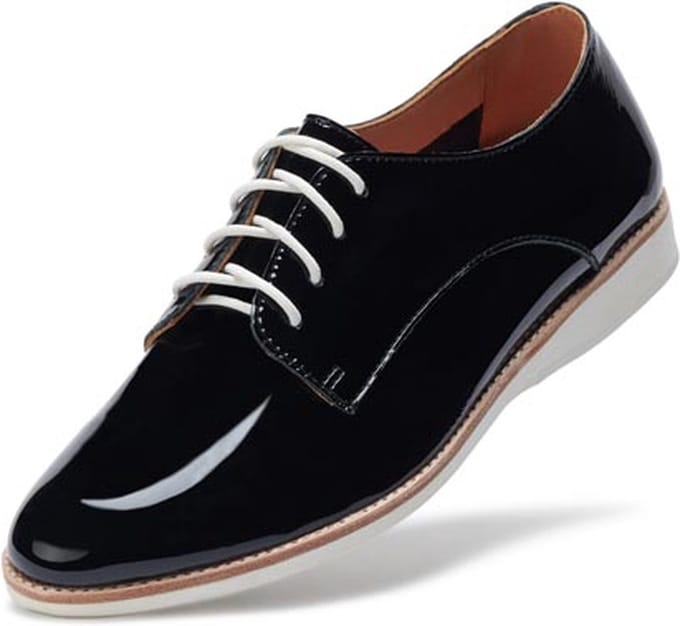 Rollie | Dames | Veterschoen | Derby Super Soft Black Patent Crinkle | Maat 40